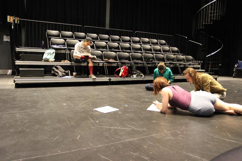 Rehearsing in the Frear Theater